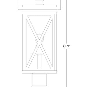 Brookside 1 Light Outdoor Pier Mounted Fixture