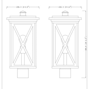 Brookside 1 Light Outdoor Post Mount Fixture