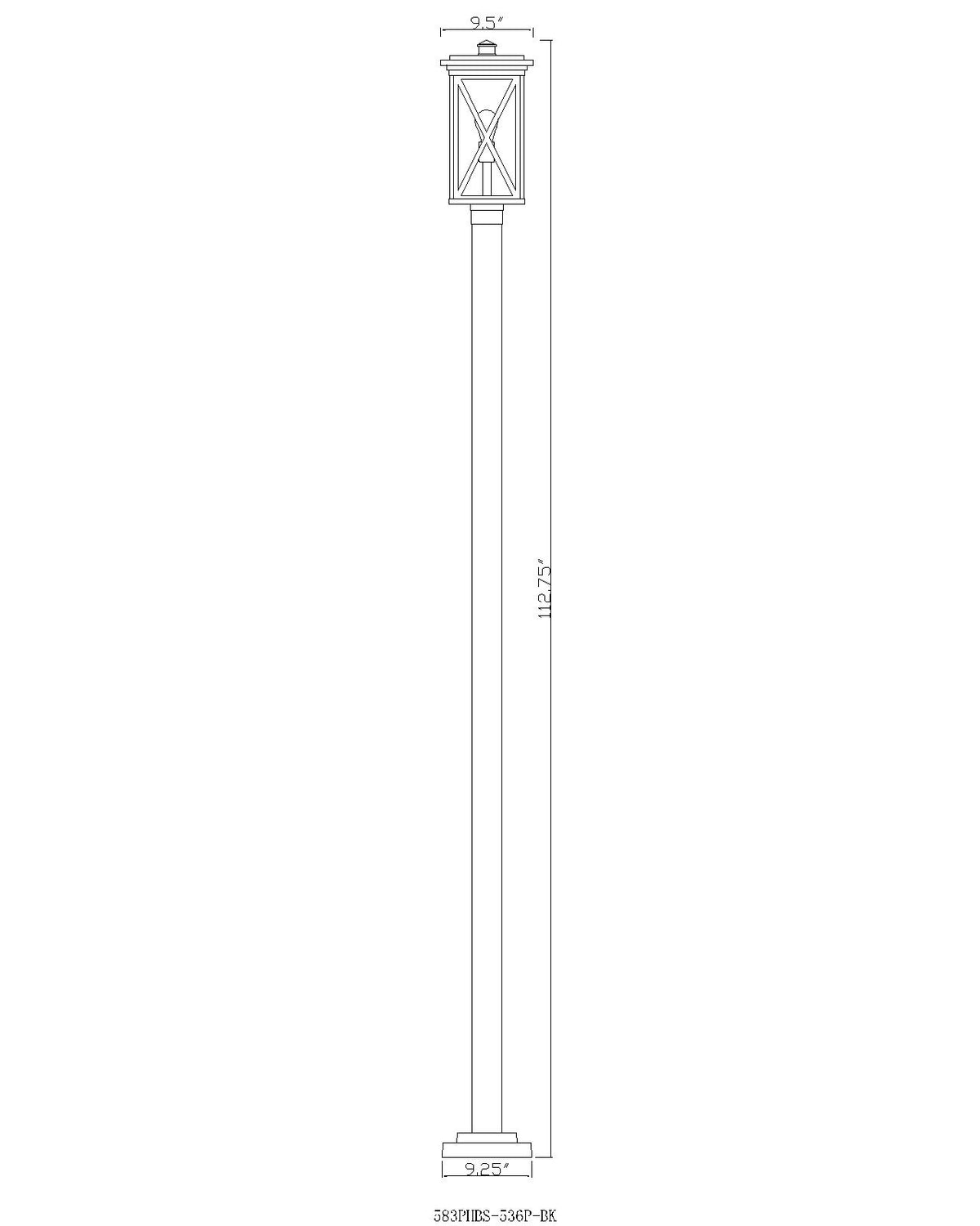Brookside 1 Light Outdoor Post Mounted Fixture