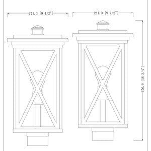 Brookside 1 Light Outdoor Post Mount Fixture