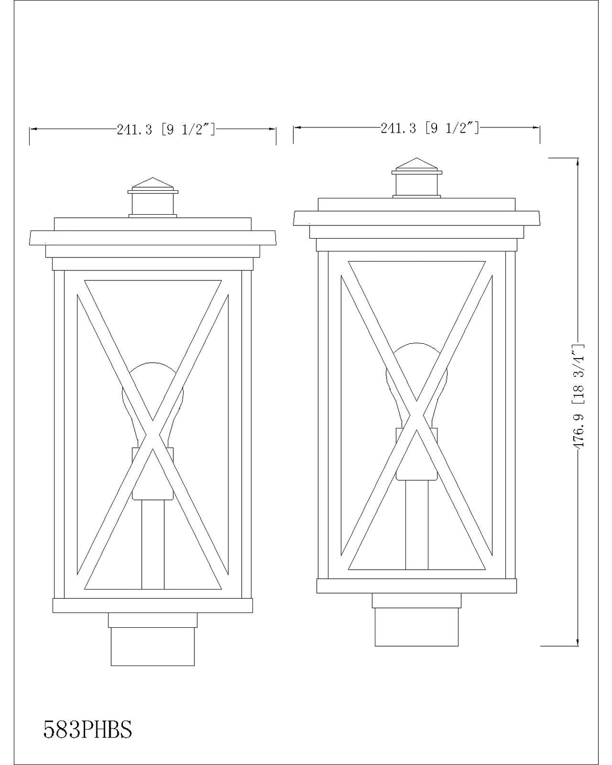 Brookside 1 Light Outdoor Post Mount Fixture