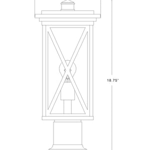 Brookside 1 Light Outdoor Pier Mounted Fixture