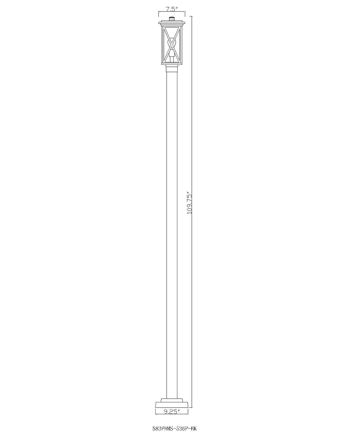 Brookside 1 Light Outdoor Post Mounted Fixture