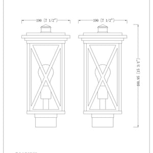Brookside 1 Light Outdoor Post Mount Fixture