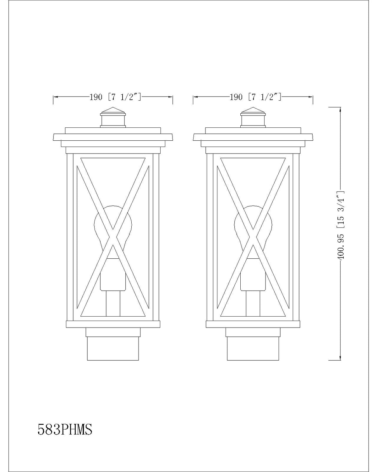 Brookside 1 Light Outdoor Post Mount Fixture