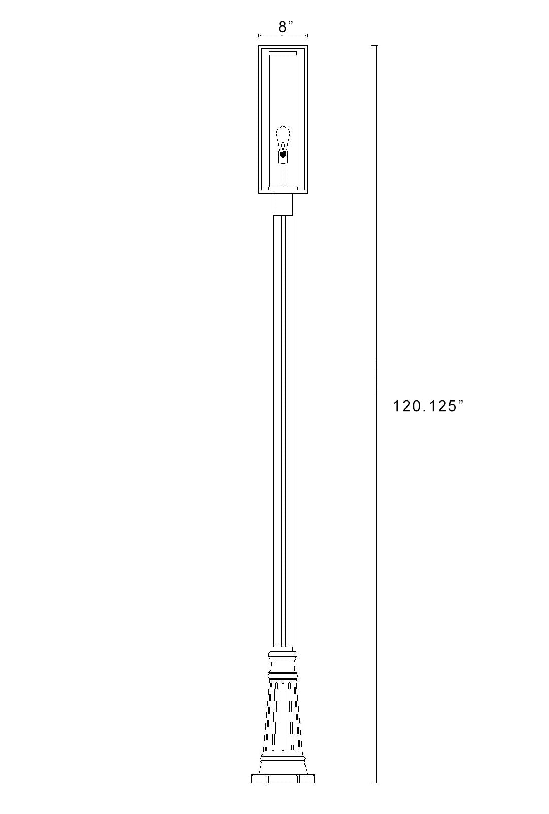 Dunbroch 1 Light Outdoor Post Mounted Fixture