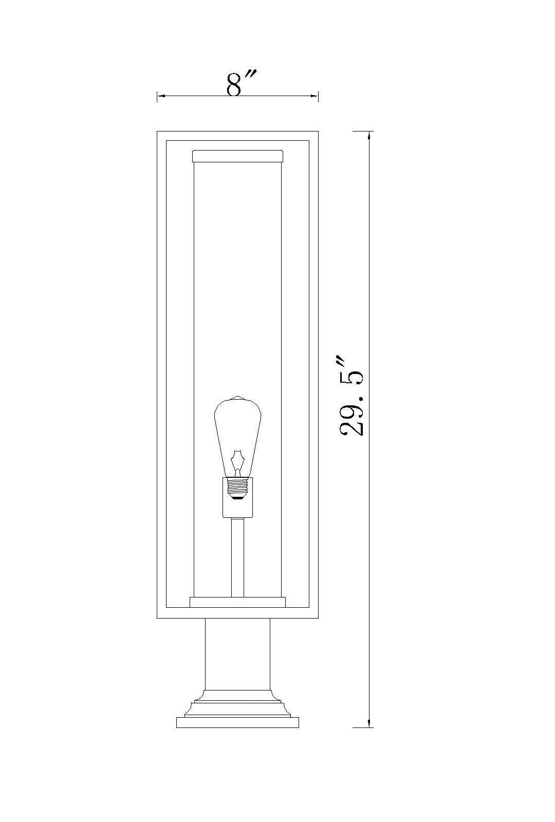 Dunbroch 1 Light Outdoor Pier Mounted Fixture