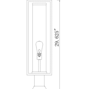 Dunbroch 1 Light Outdoor Pier Mounted Fixture