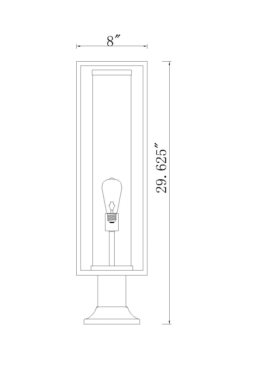 Dunbroch 1 Light Outdoor Pier Mounted Fixture