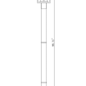 Dunbroch 1 Light Outdoor Post Mounted Fixture