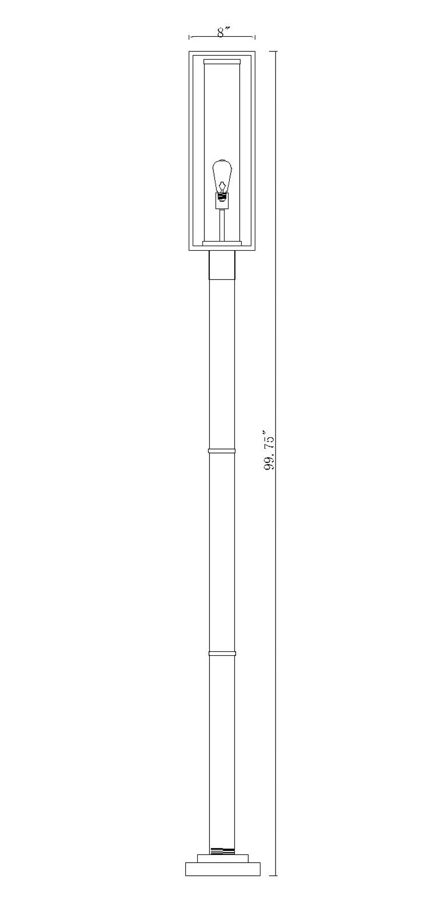 Dunbroch 1 Light Outdoor Post Mounted Fixture