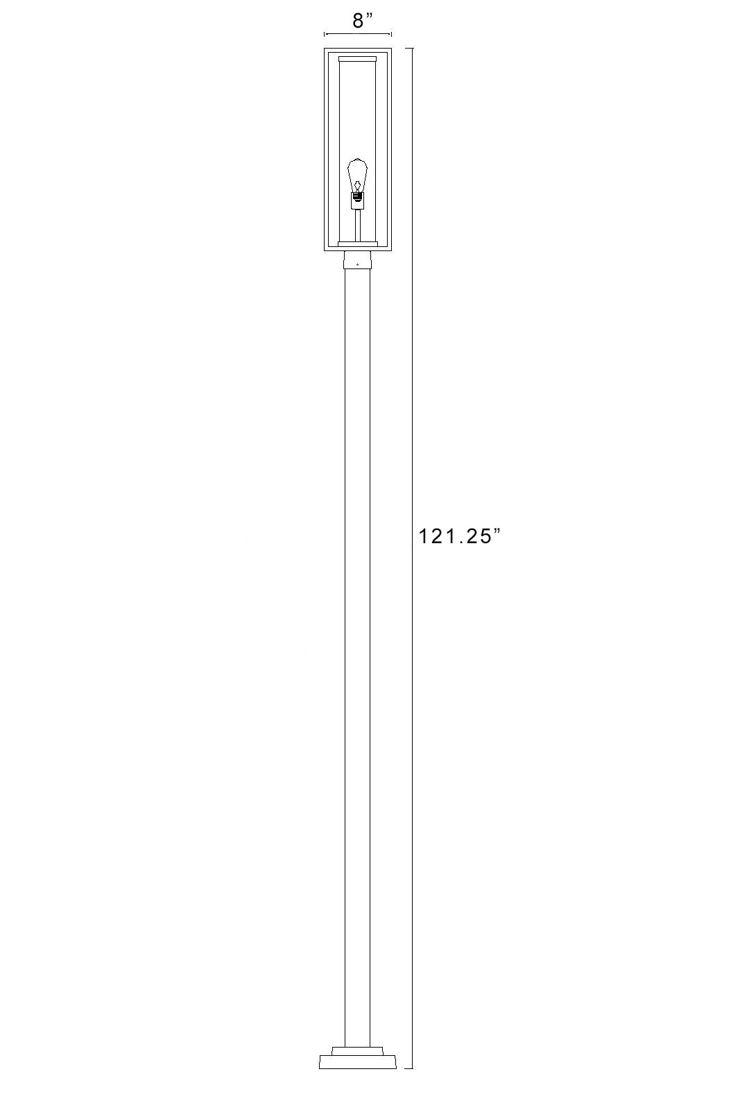 Dunbroch 1 Light Outdoor Post Mounted Fixture