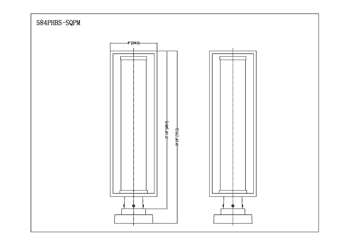 Dunbroch 1 Light Outdoor Pier Mounted Fixture