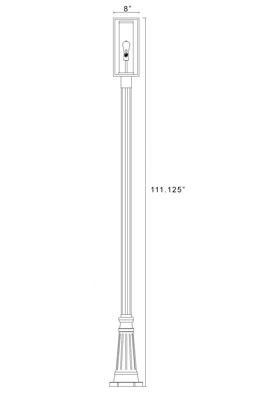 Dunbroch 1 Light Outdoor Post Mounted Fixture