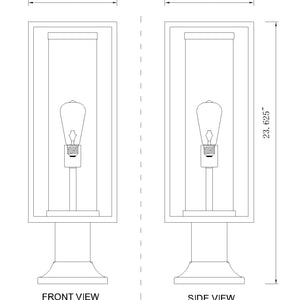Dunbroch 1 Light Outdoor Pier Mounted Fixture