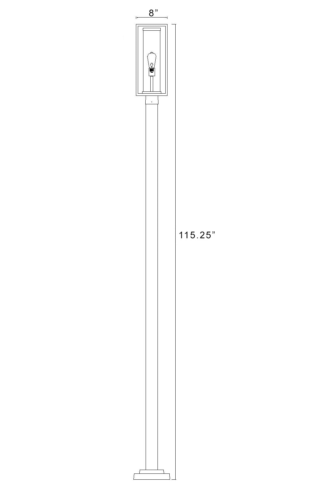Dunbroch 1 Light Outdoor Post Mounted Fixture