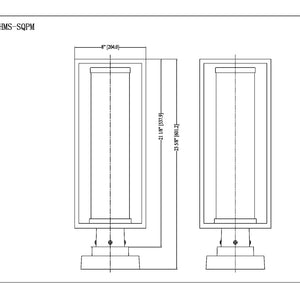 Dunbroch 1 Light Outdoor Pier Mounted Fixture