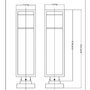 Barwick 1 Light Outdoor Pier Mounted Fixture