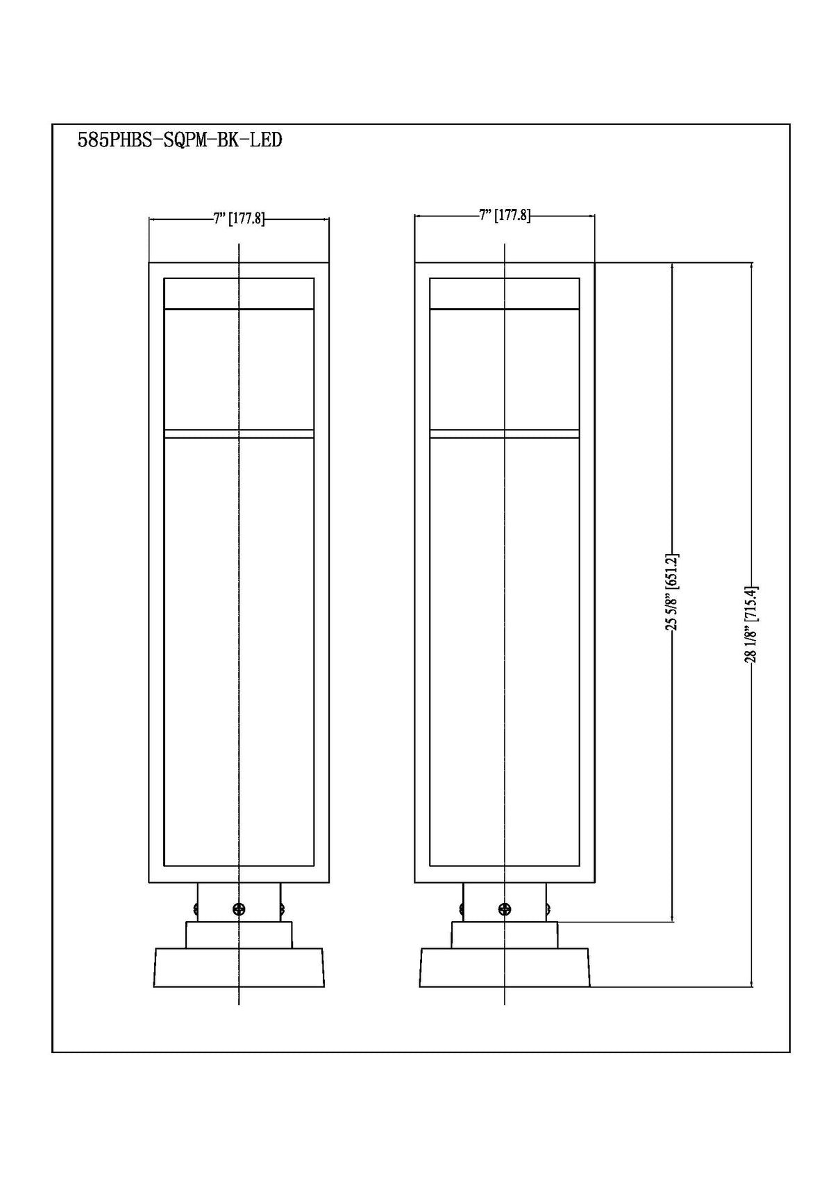 Barwick 1 Light Outdoor Pier Mounted Fixture