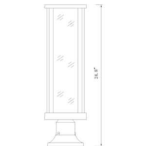 Glenwood 1 Light Outdoor Pier Mounted Fixture