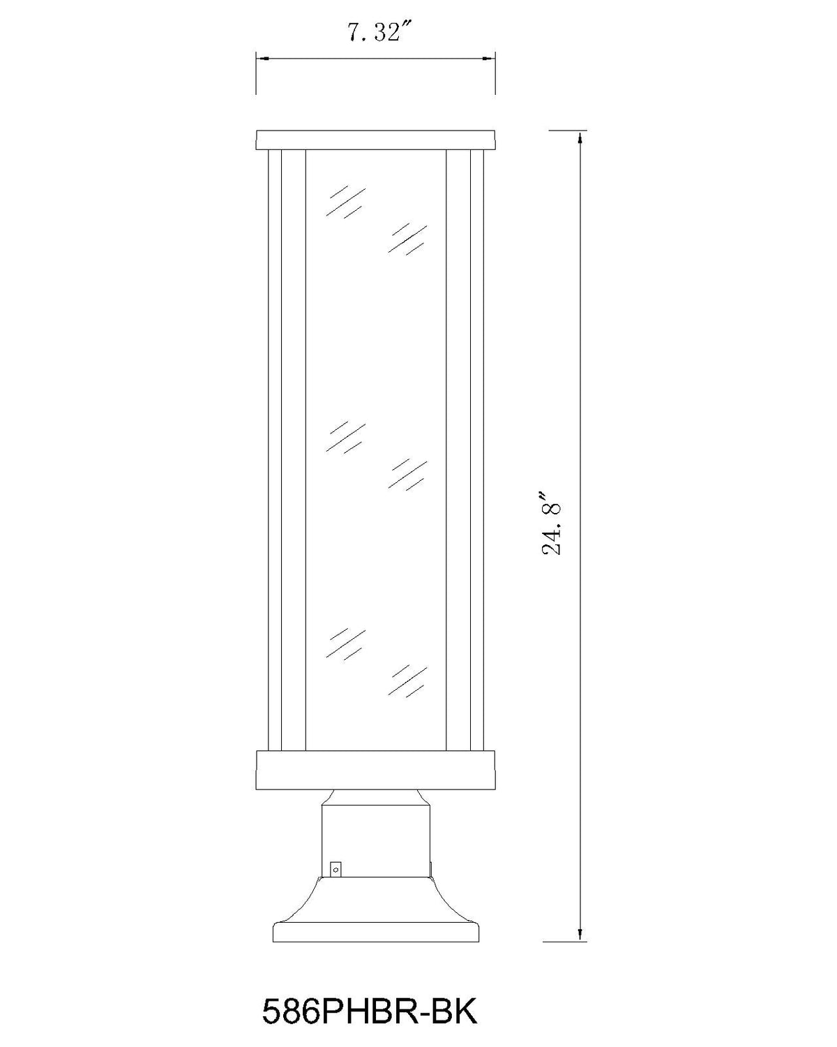 Glenwood 1 Light Outdoor Pier Mounted Fixture