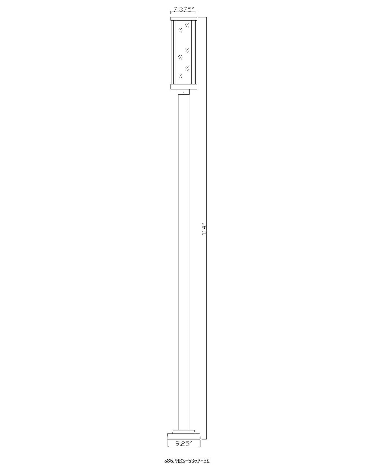Glenwood 1 Light Outdoor Post Mounted Fixture