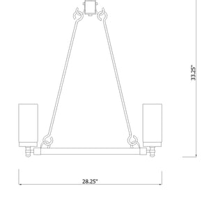 Marlow 31-in Outdoor Chandelier