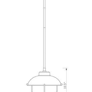 Ansel 11-in Outdoor Pendant 1 x 100W - Medium