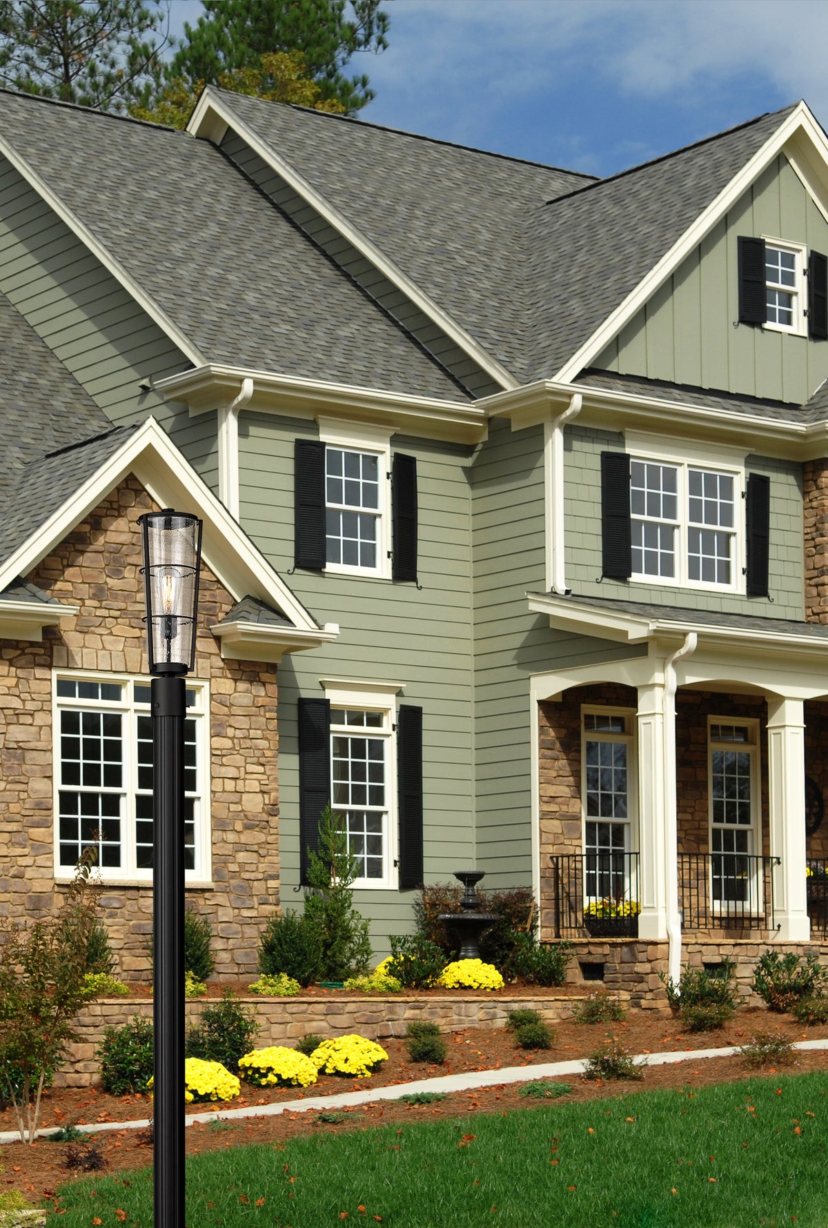 Helix 1 Light Outdoor Post Mounted Fixture