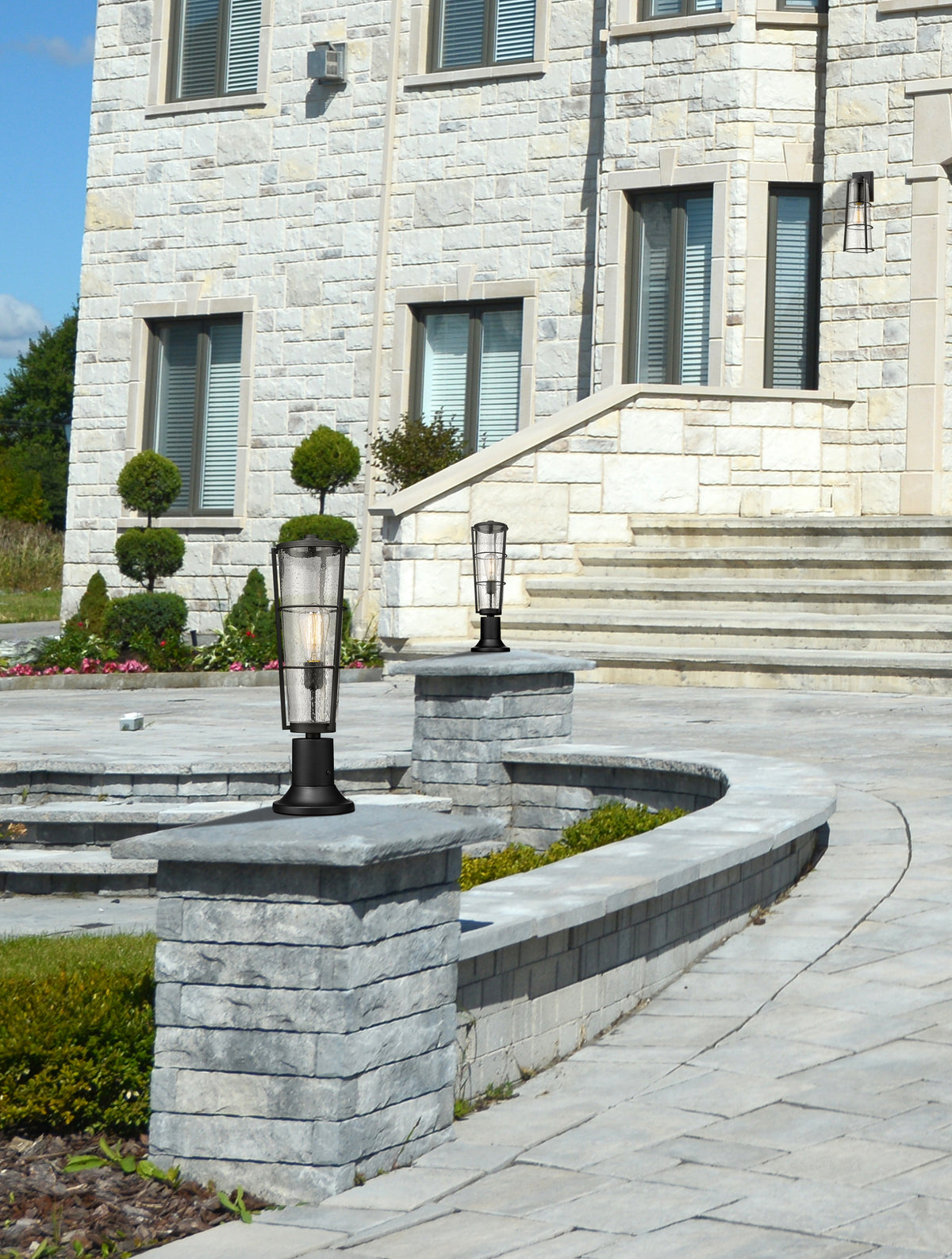 Helix 1 Light Outdoor Pier Mounted Fixture