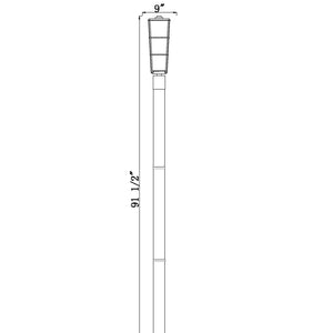 Helix 1 Light Outdoor Post Mounted Fixture