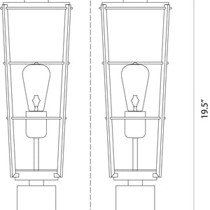 Helix 1 Light Outdoor Post Mount Fixture