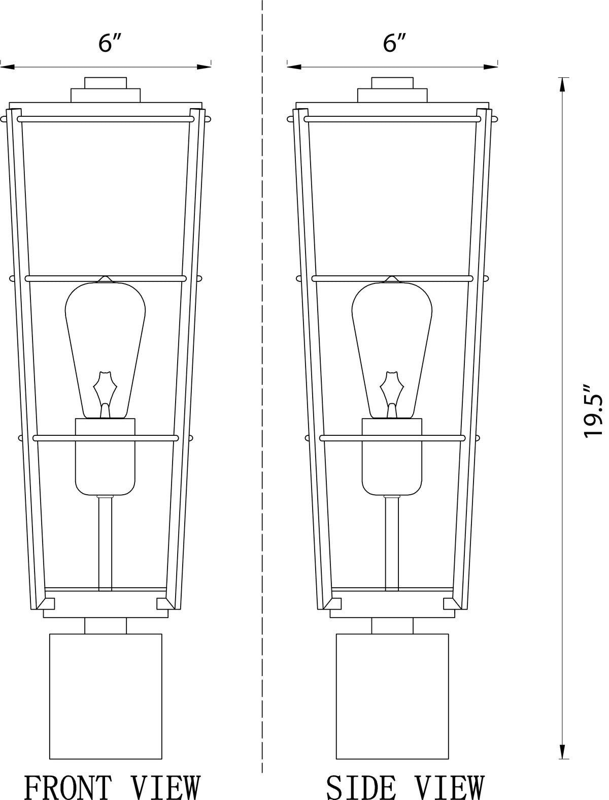 Helix 1 Light Outdoor Post Mount Fixture
