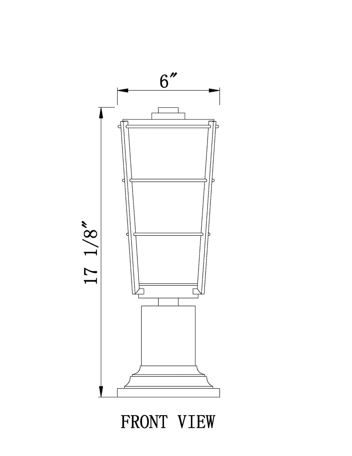 Helix 1 Light Outdoor Pier Mounted Fixture