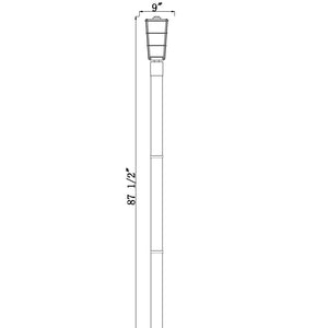Helix 1 Light Outdoor Post Mounted Fixture