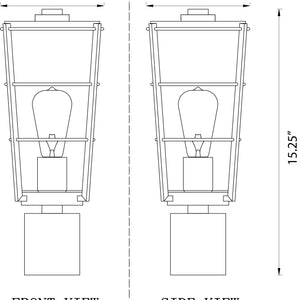 Helix 1 Light Outdoor Post Mount Fixture