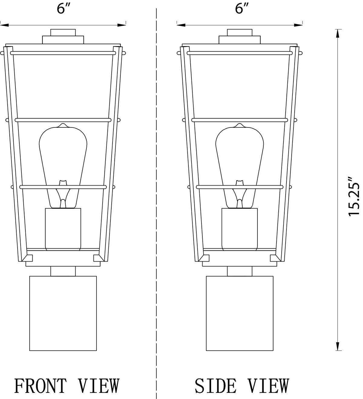 Helix 1 Light Outdoor Post Mount Fixture