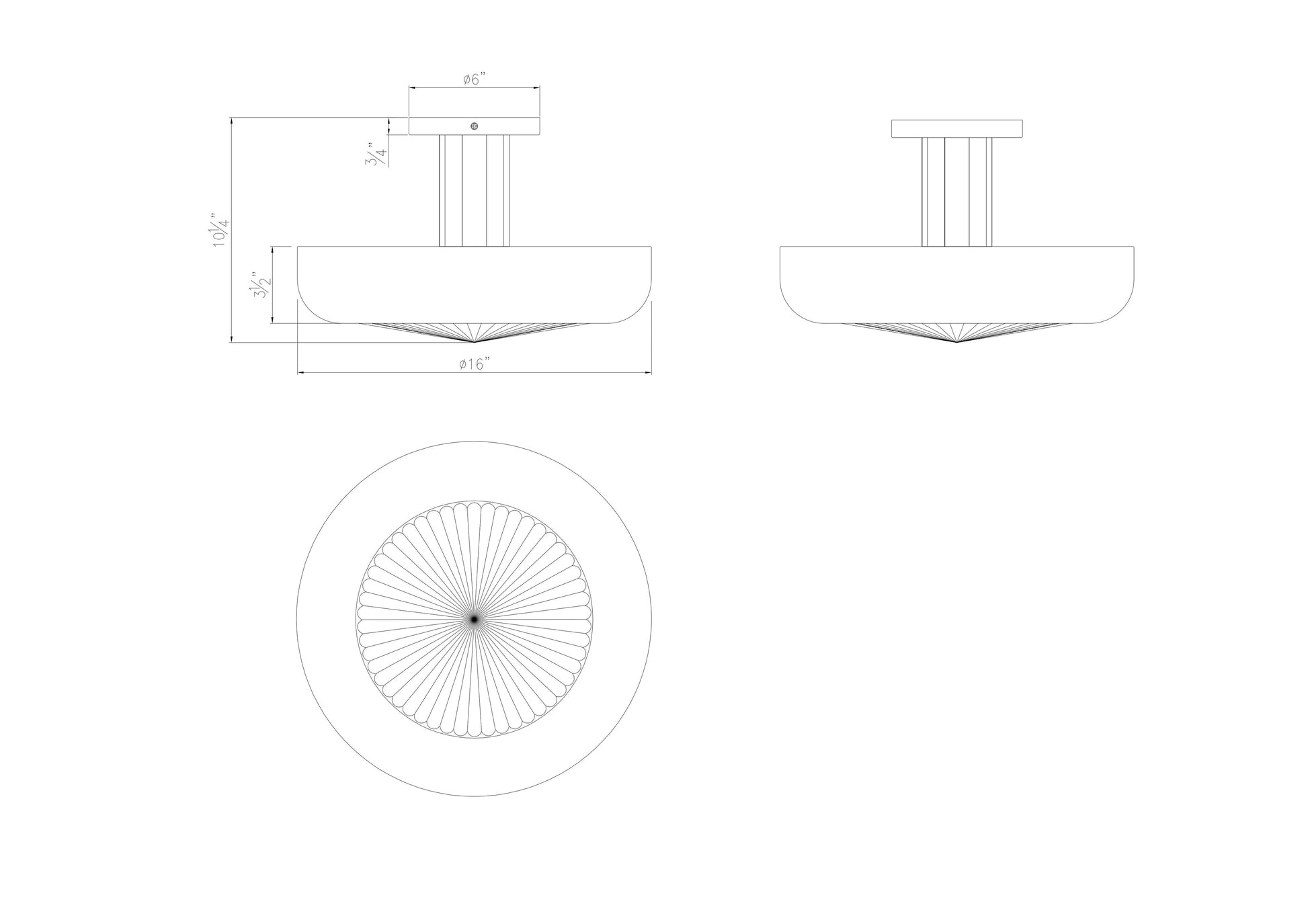 Macey 16" Integrated LED Semi-Flush Mount