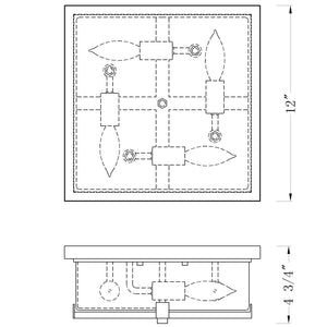 Sana 4 Light Outdoor Flush Mount