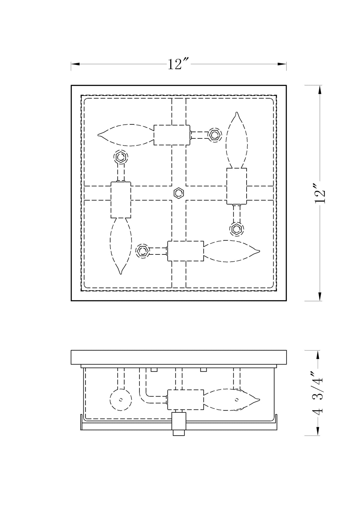 Sana 4 Light Outdoor Flush Mount