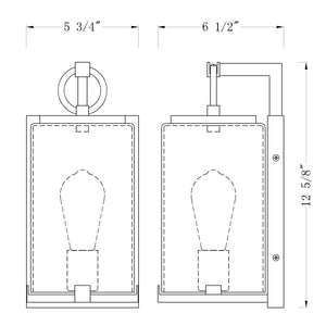 Sana 1 Light Outdoor Wall Light
