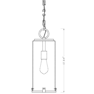 Sana 1 Light Outdoor Chain Mount Ceiling Fixture
