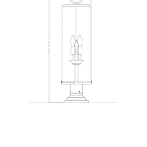 Sana 3 Light Outdoor Pier Mounted Fixture