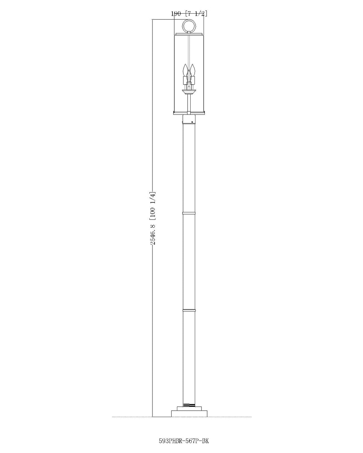 Sana 3 Light Outdoor Post Mounted Fixture