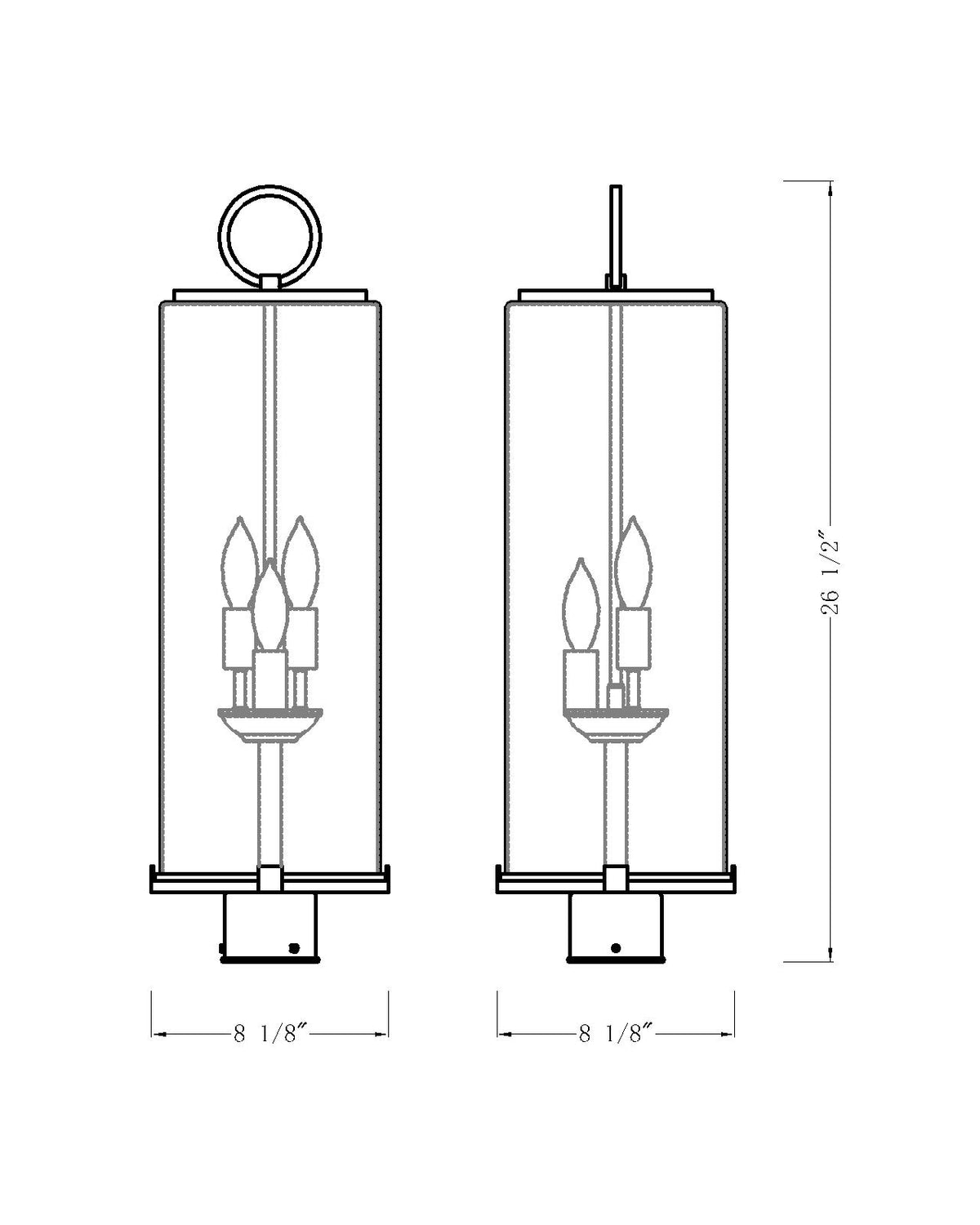 Sana 3 Light Outdoor Post Mount Fixture