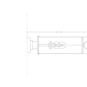 Sana 3 Light Outdoor Pier Mounted Fixture