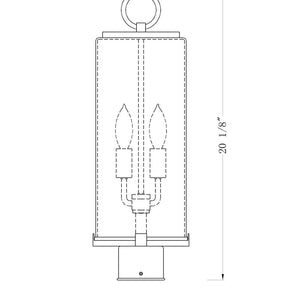 Sana 2 Light Outdoor Post Mount Fixture