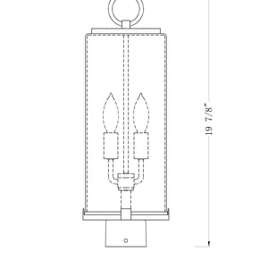 Sana 2 Light Outdoor Post Mount Fixture