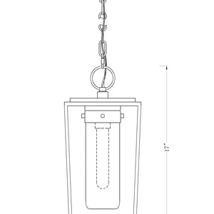 Sheridan 1 Light Outdoor Chain Mount Ceiling Fixture