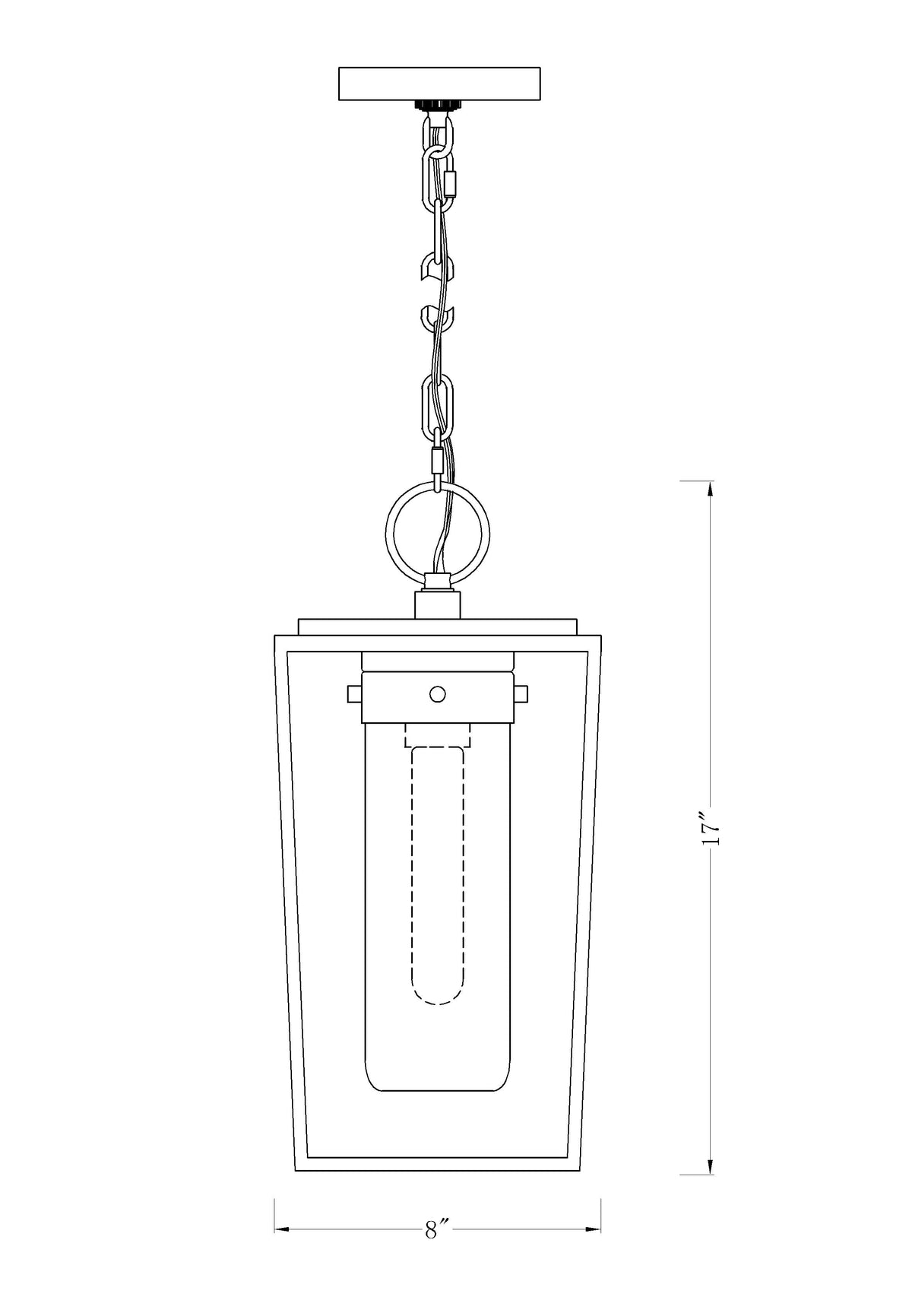 Sheridan 1 Light Outdoor Chain Mount Ceiling Fixture